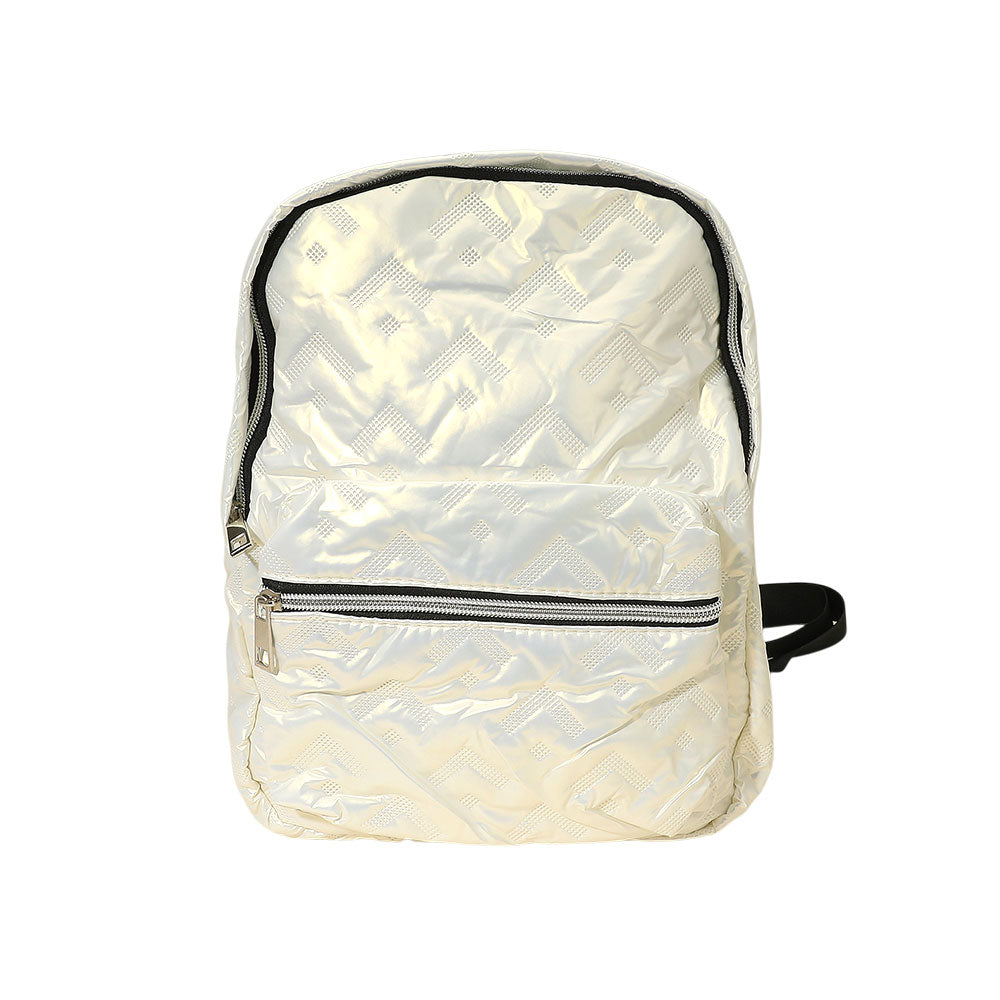Shiny Quilted Everyday Backpack Bag