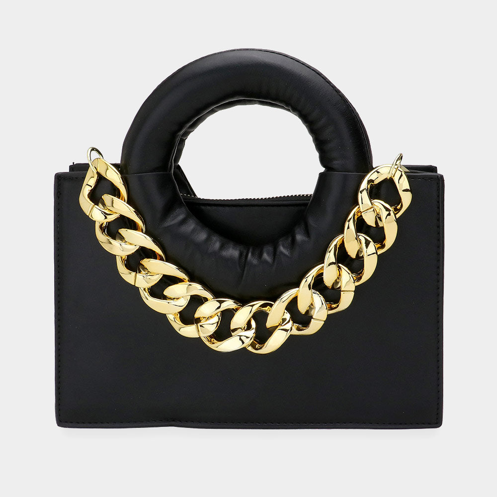 2 In 1 Faux Leather Solid Tote and Crossbody Bag Set