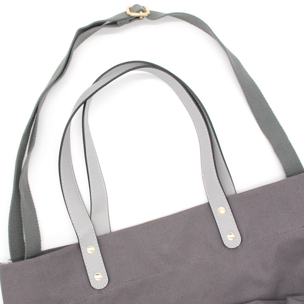 Solid Cotton Tote / Crossbody Bag