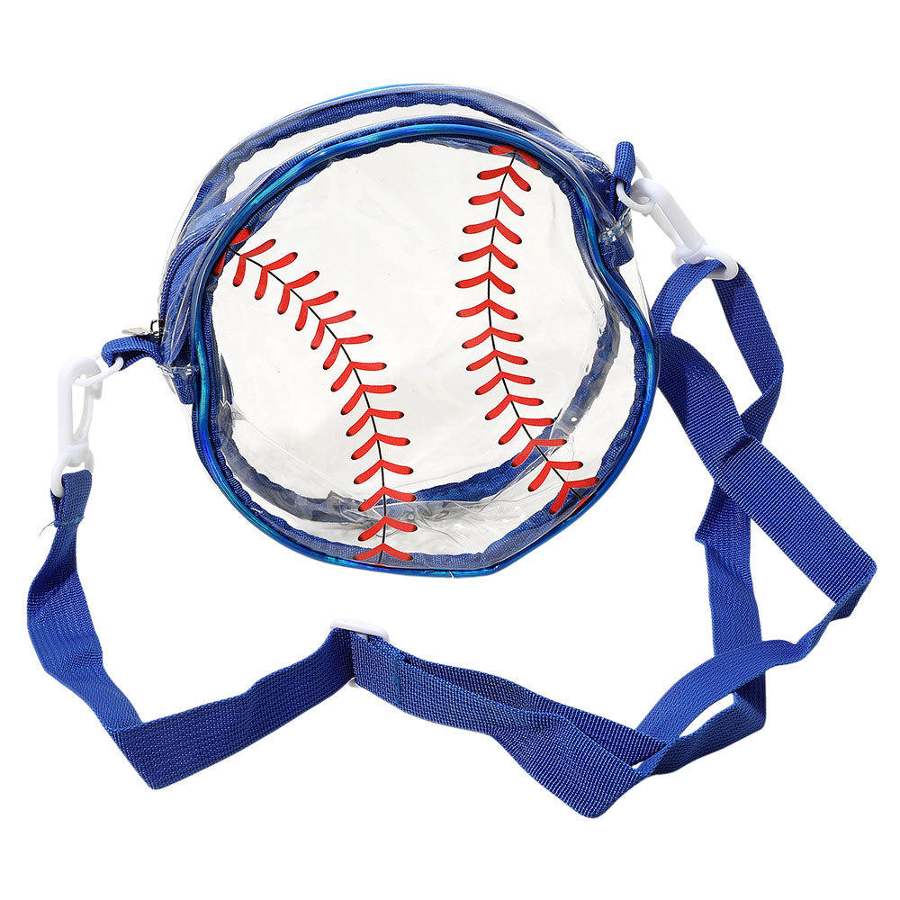 Baseball Transparent Round Crossbody Bag