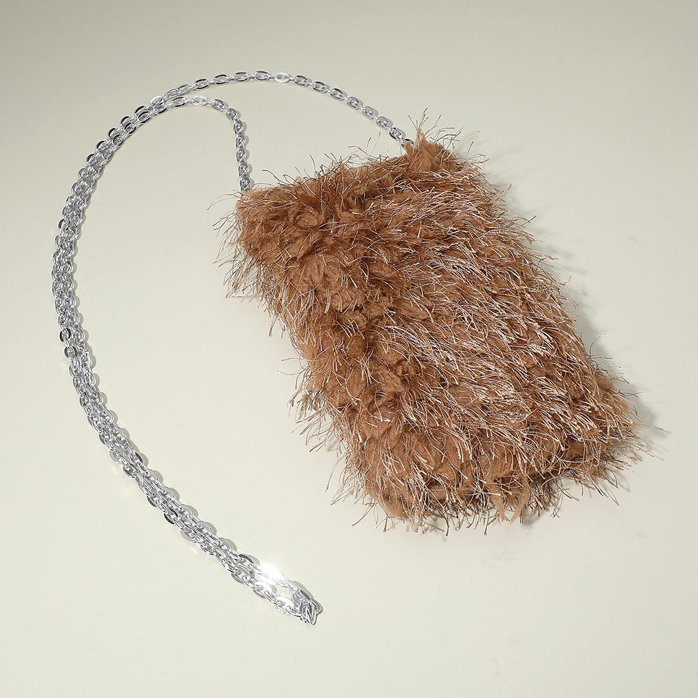 Fluffy Faux Fur Crossbody Phone Case Bag