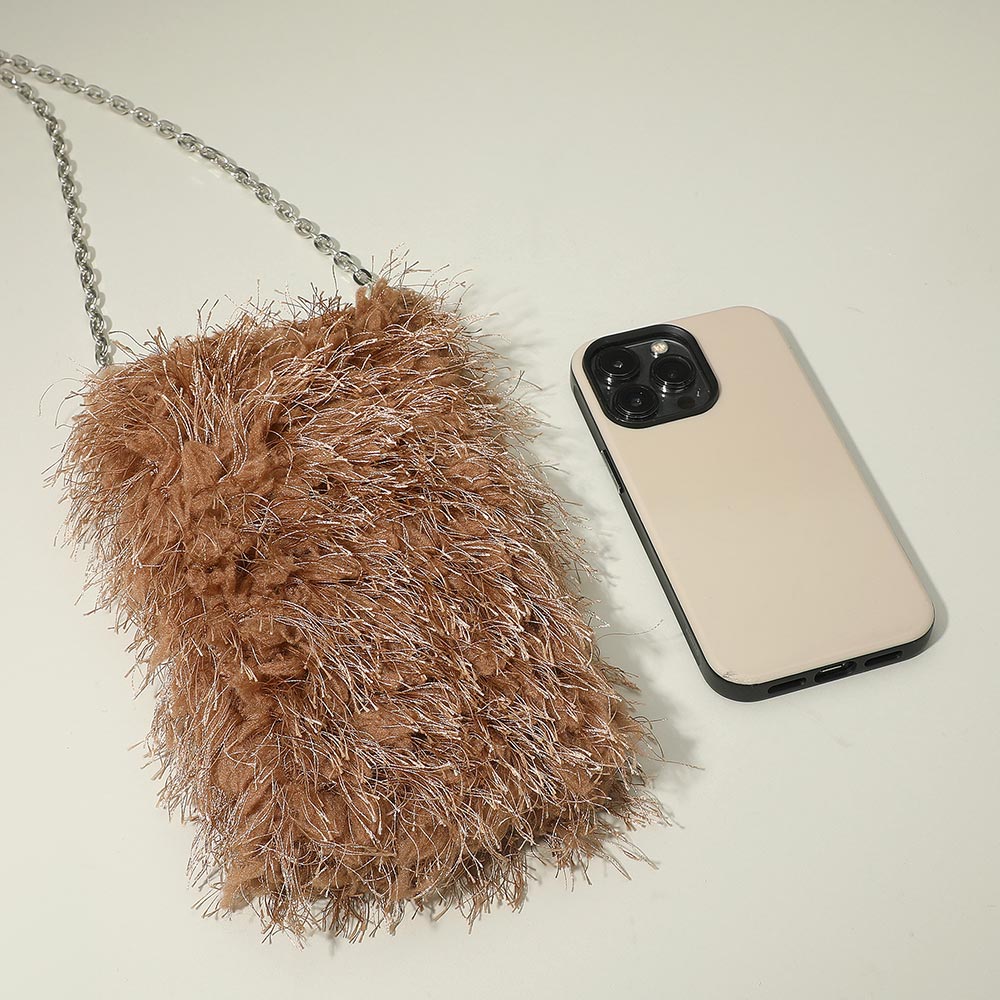 Fluffy Faux Fur Crossbody Phone Case Bag