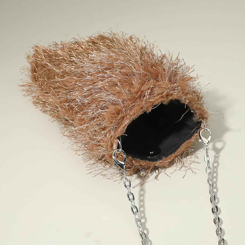 Fluffy Faux Fur Crossbody Phone Case Bag