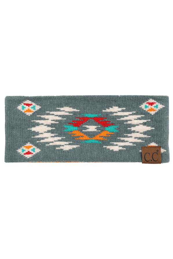 C.C Soft Aztec Pattern Headband Headwrap Earmuffs