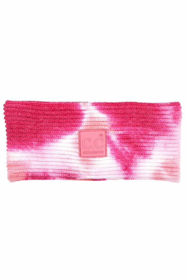C.C Tie Dye Headband With Rubber Patch Headwrap Earmuffs