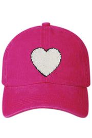 Heart Applique Baseball Cap