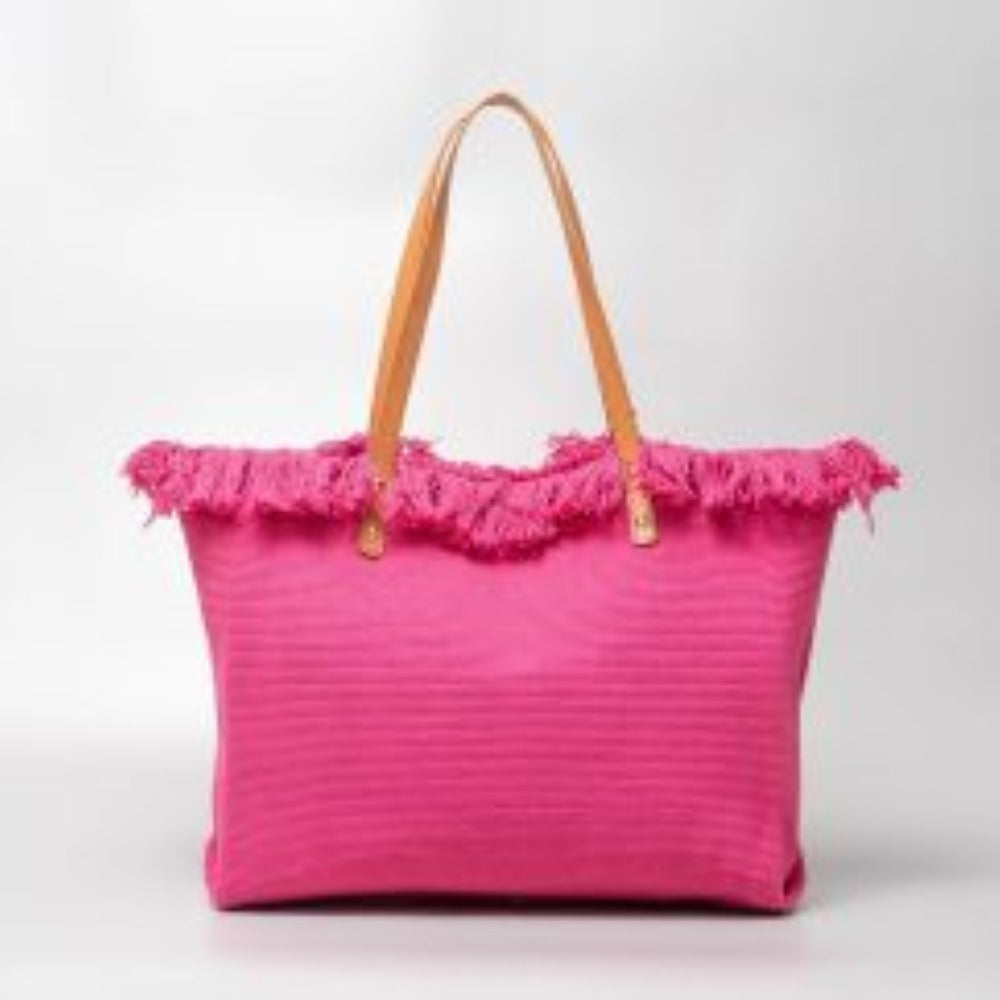 Classic Trapeze Tote Bag with Dual Handles and Ring Detail