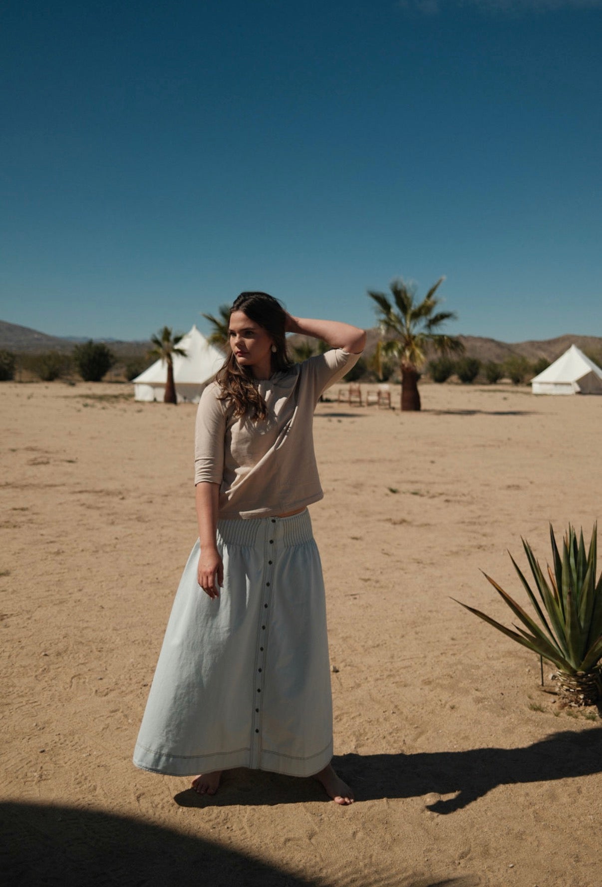 WASHED TENCEL SKIRT