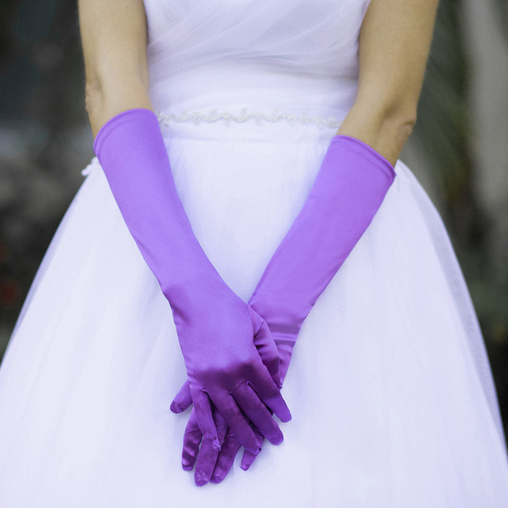 Women's Medium Satin Wedding Gloves