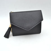 Envelope Flap Compact Wallet with Tassel Charm