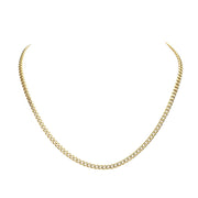 6 Diamond Cut Stainless Steel 18 Inch 4mm Cuban Chain Necklace