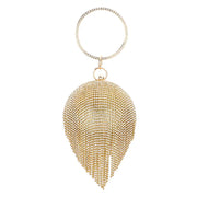 Bling Round Ball Fringe Evening Tote Crossbody Bag