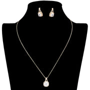 CZ Cushion Square Stone Jewelry Set