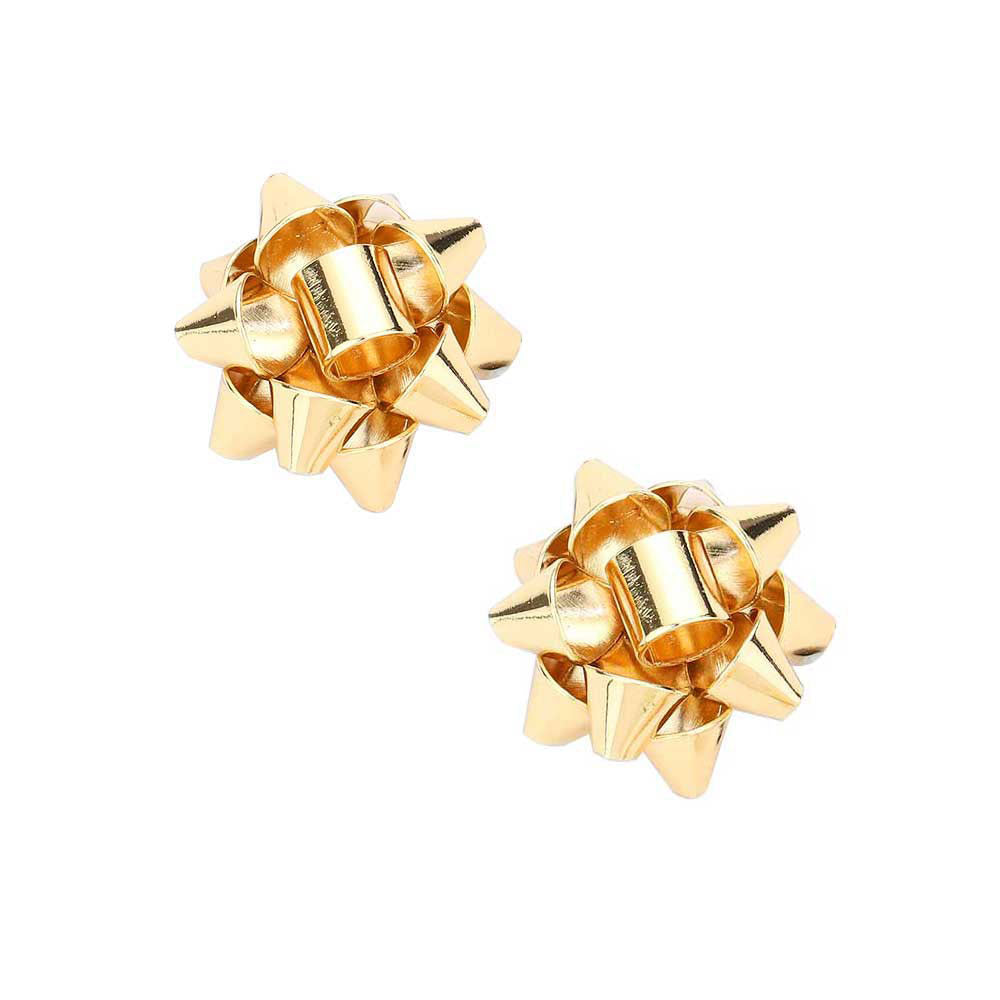 Christmas Gift Bow Stud Earrings