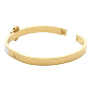Quatrefoil Pointed Stainless Steel Hinged Bracelet