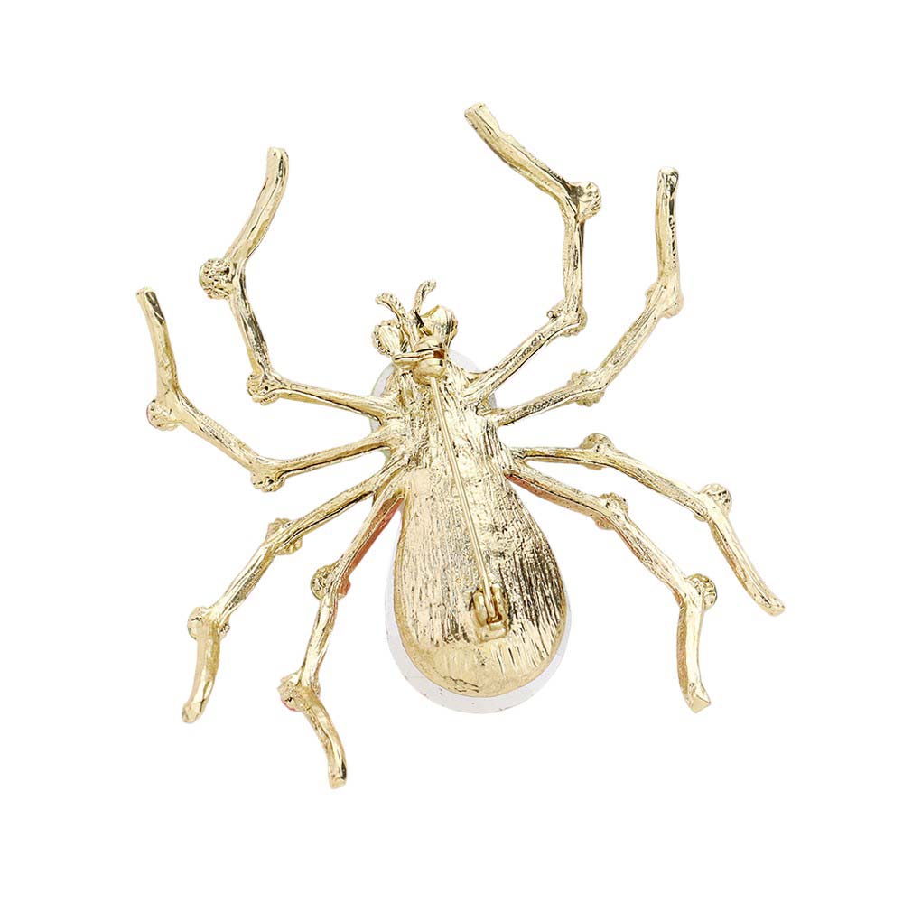 Crystal Spider Pin Brooch
