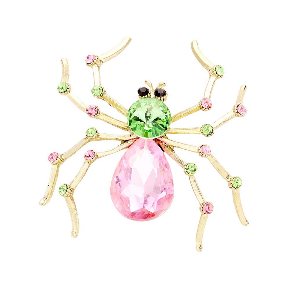 Crystal Spider Pin Brooch