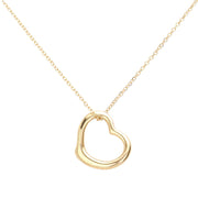 Metal Heart Cut out Pendant Necklace
