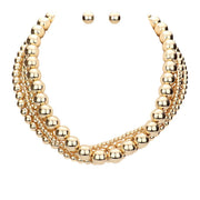 Multi Layered Metal Ball Necklace