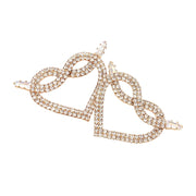 Rhinestone Pave Heart Earrings