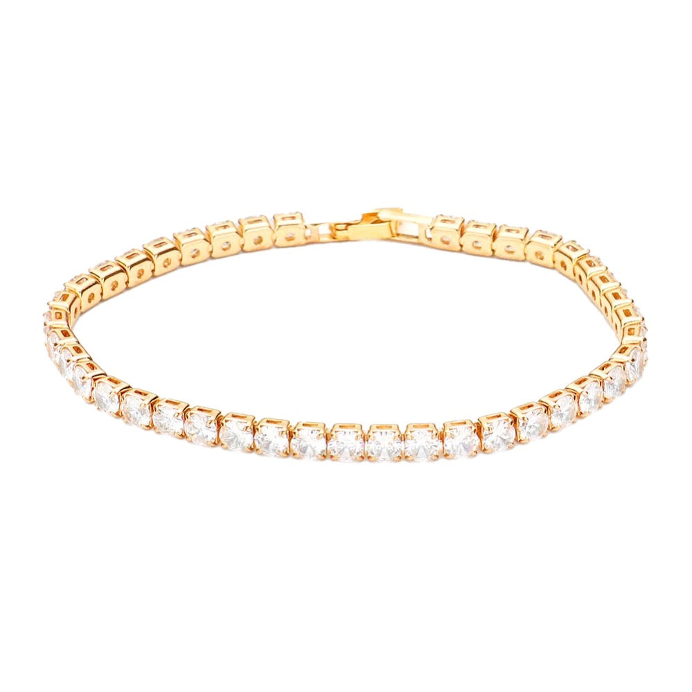 Round CZ Evening Bracelet Cubic Zirconia Bubble Bracelet