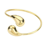 Stainless Steel Teardrop Tip Wire Bangle Bracelet
