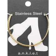 Stainless Steel Wheat Link Chain Anklet