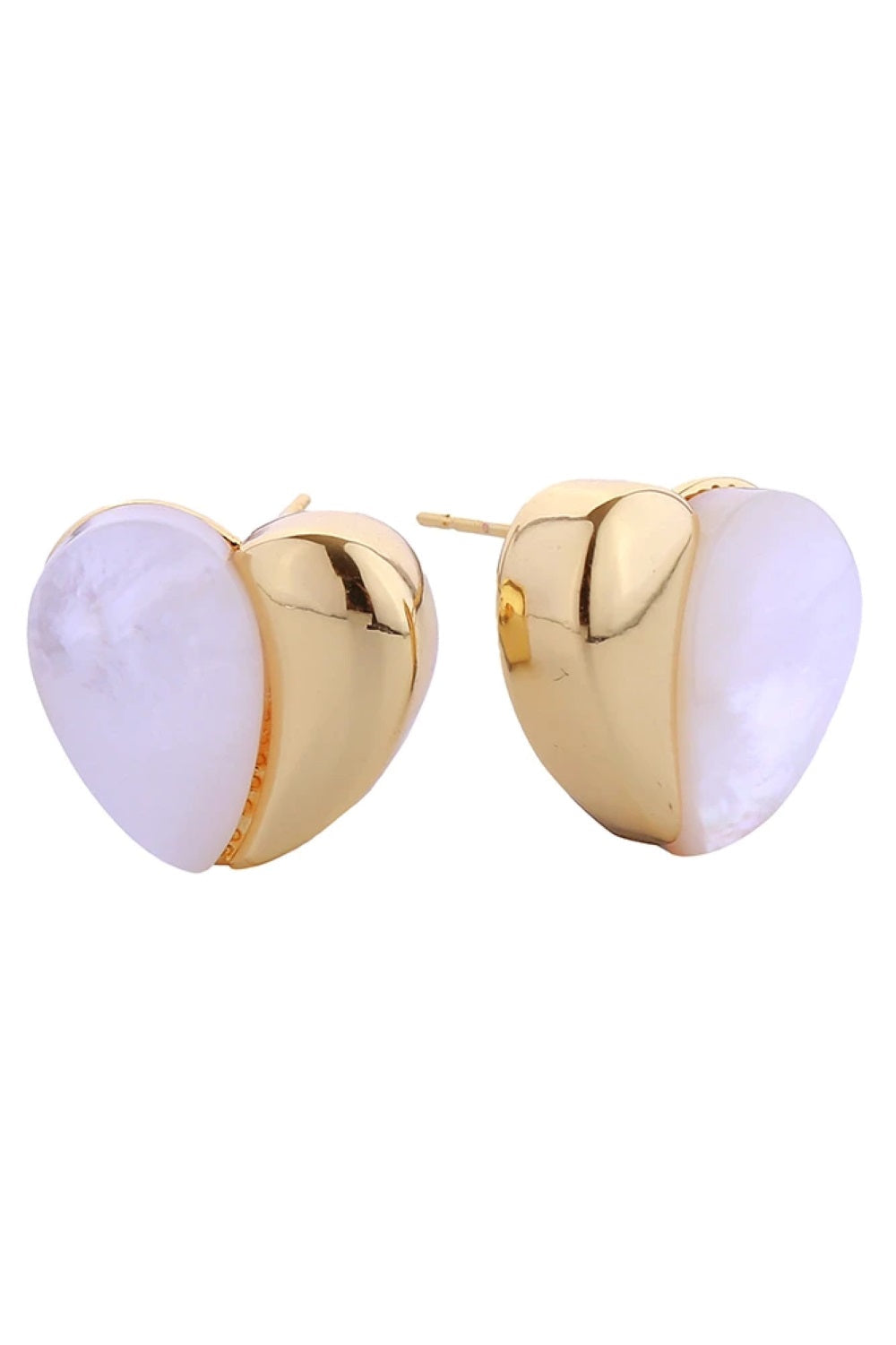 14K Abstract Heart Post Earring