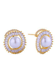 14K Brilliance Pearl Post Earrings