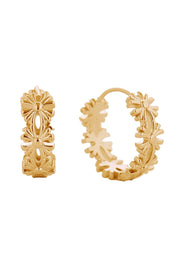 14K Chrome H Hoop Earrings