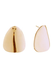 14K Circular Triangle Post Earrings
