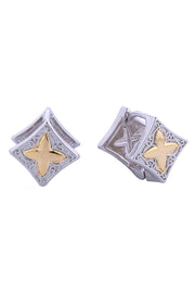 14K Clover Leaf Huggie Earrings