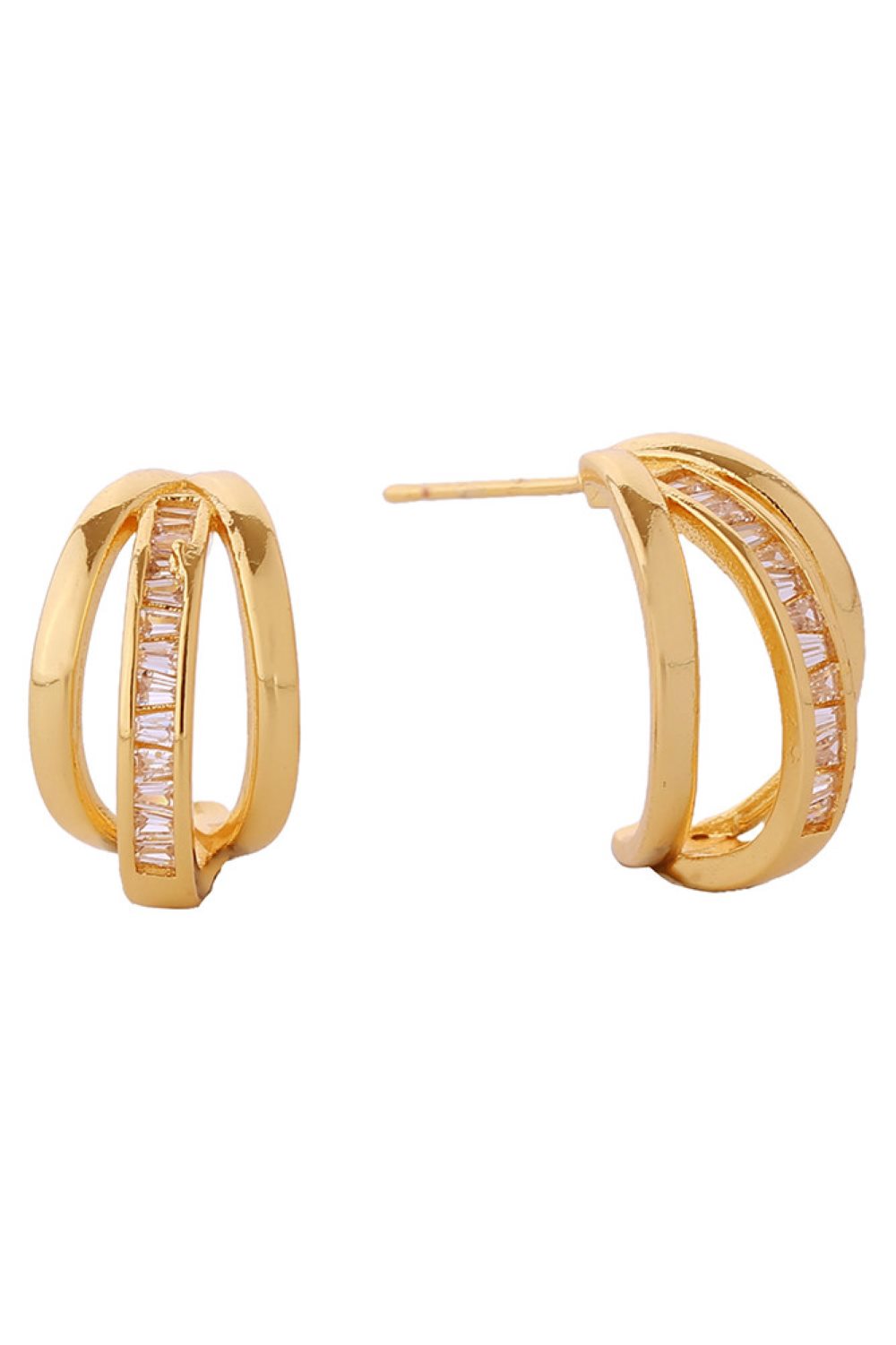 14K Daily Mixed Triple Hoop Earrings