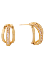 14K Daily Mixed Triple Hoop Earrings