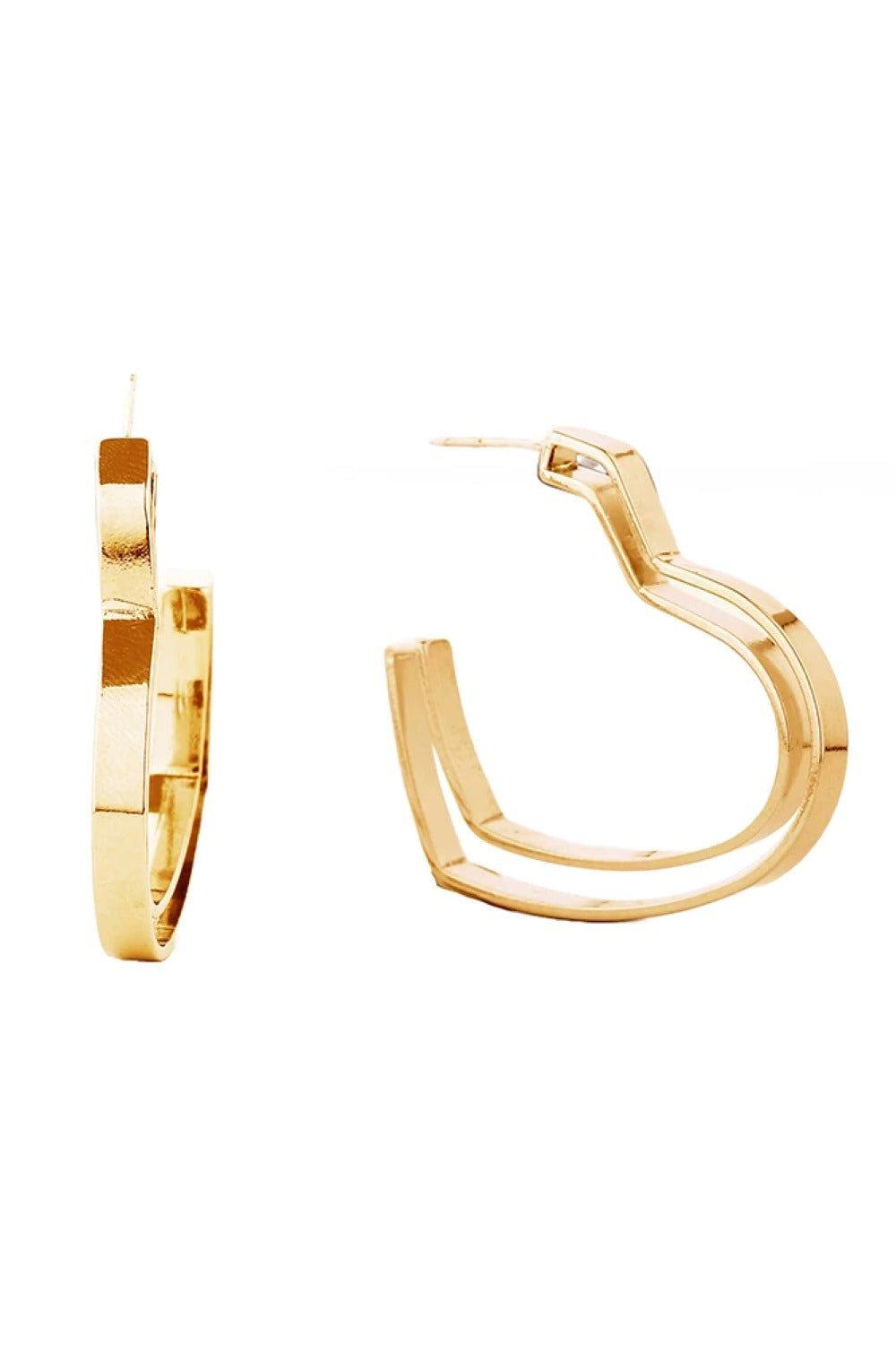 14K Dipped Heart Shape Post Earring