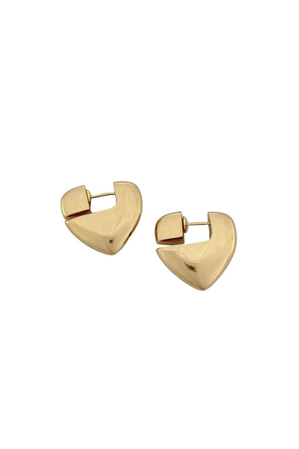 14K Dipped Huggie Hoop Brass