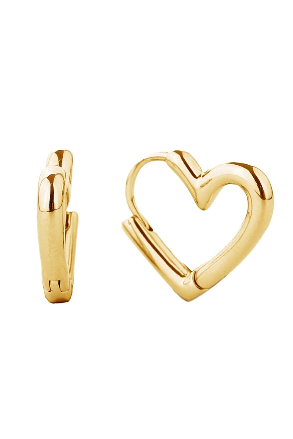 Elegance 14K Dipped Huggie Hoop Brass