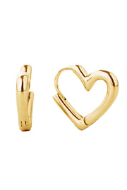 Elegance 14K Dipped Huggie Hoop Brass