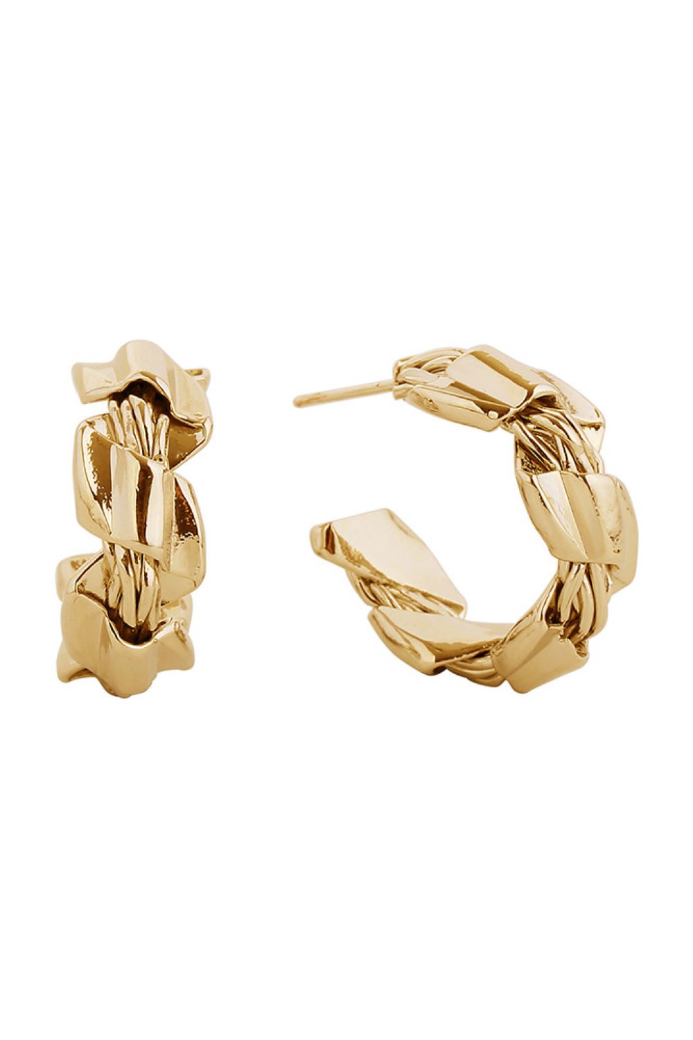 Gorgious 14K Dipped Post Hoop Earring