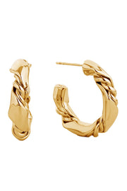 Glamorous 14K Dipped Post Hoop Earring