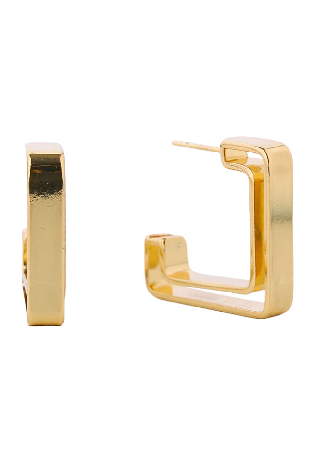 Dazzling 14K Dipped Square Shape Post