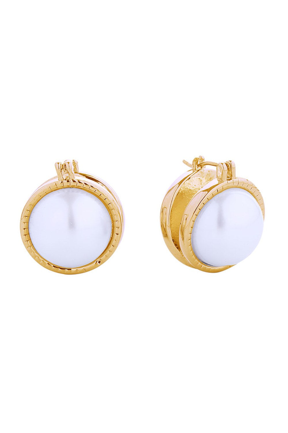 14K Double Pearl Pincatch Earrings