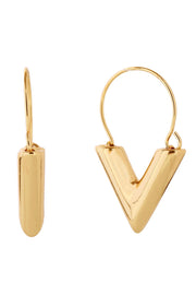 14K Essential V Hoop Earrings