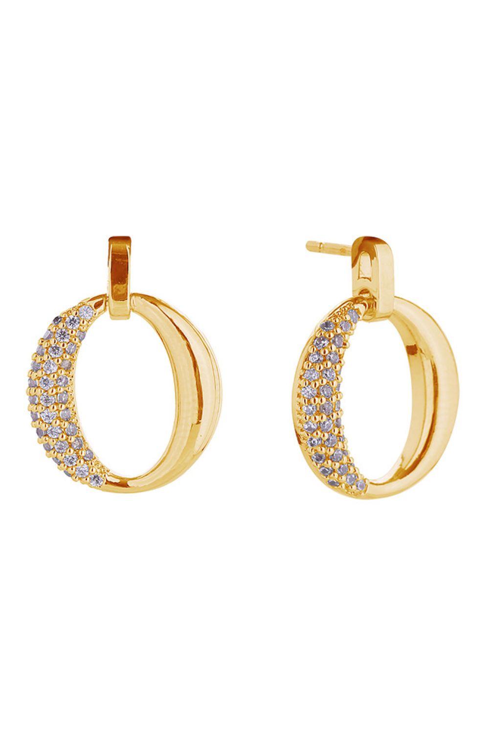 14K Glam O Swing Post Earrings