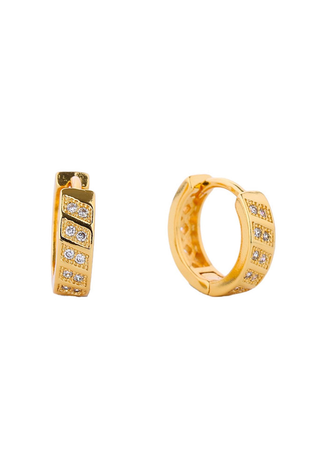 Attractive 14K Gold Dipped Huggie Earring