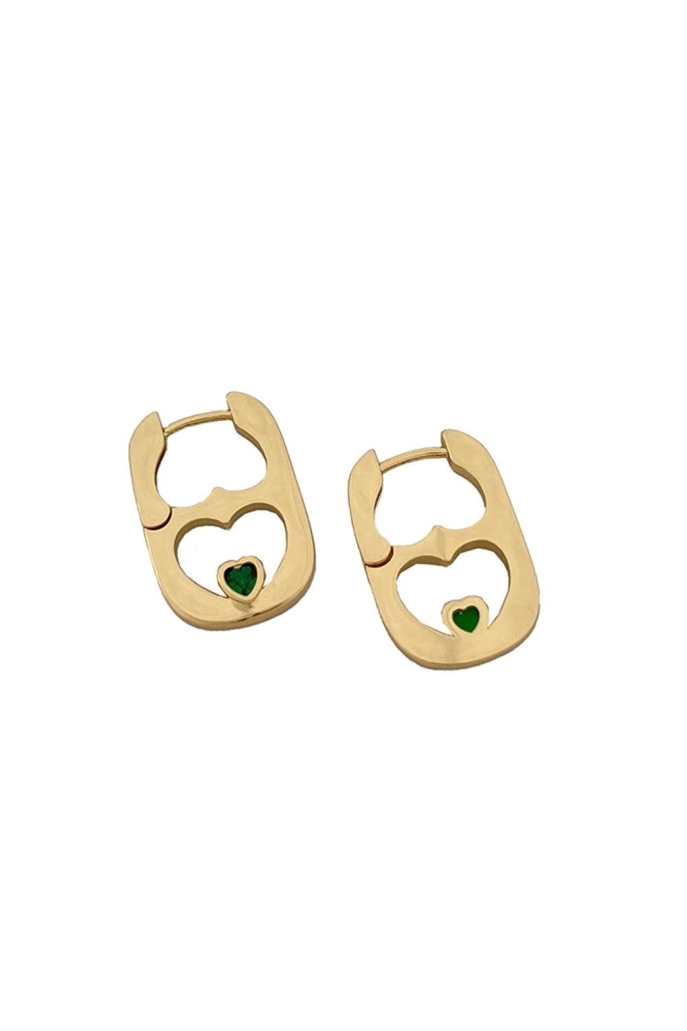 14K Gold Dipped Huggie Hoop Brass