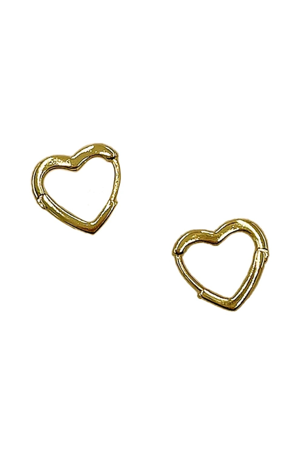 Elegance 14K Gold Dipped Huggie Hoop Brass