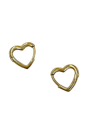 Elegance 14K Gold Dipped Huggie Hoop Brass
