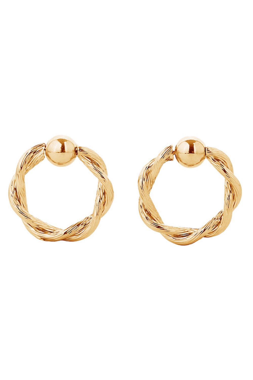 14K Gold/White Gold Dipped Post Earring