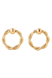 14K Gold/White Gold Dipped Post Earring